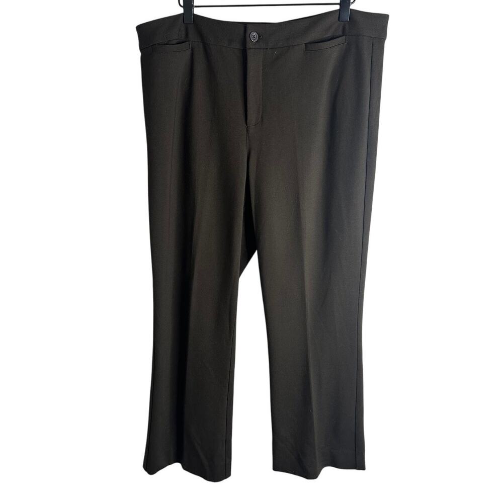 NYDJ Black High Rise Trouser Pants Ankle Length Straight Leg Workwear Office 16
